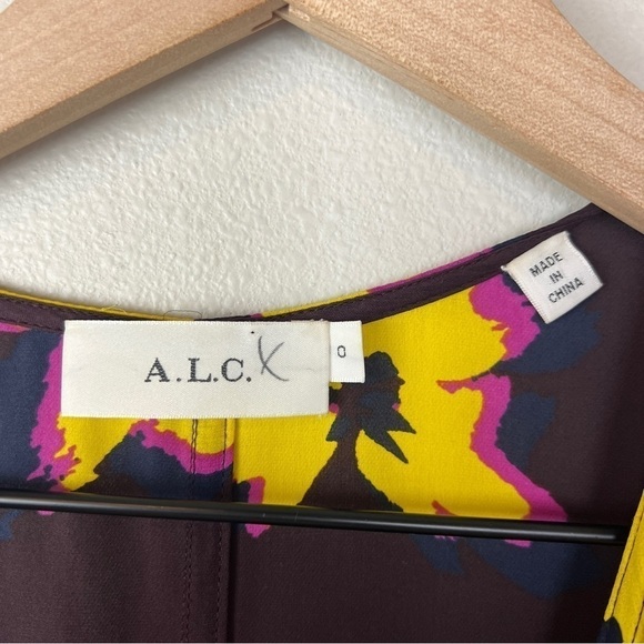 A.L.C. Claire Floral 100% Silk Dress - Picture 4 of 6